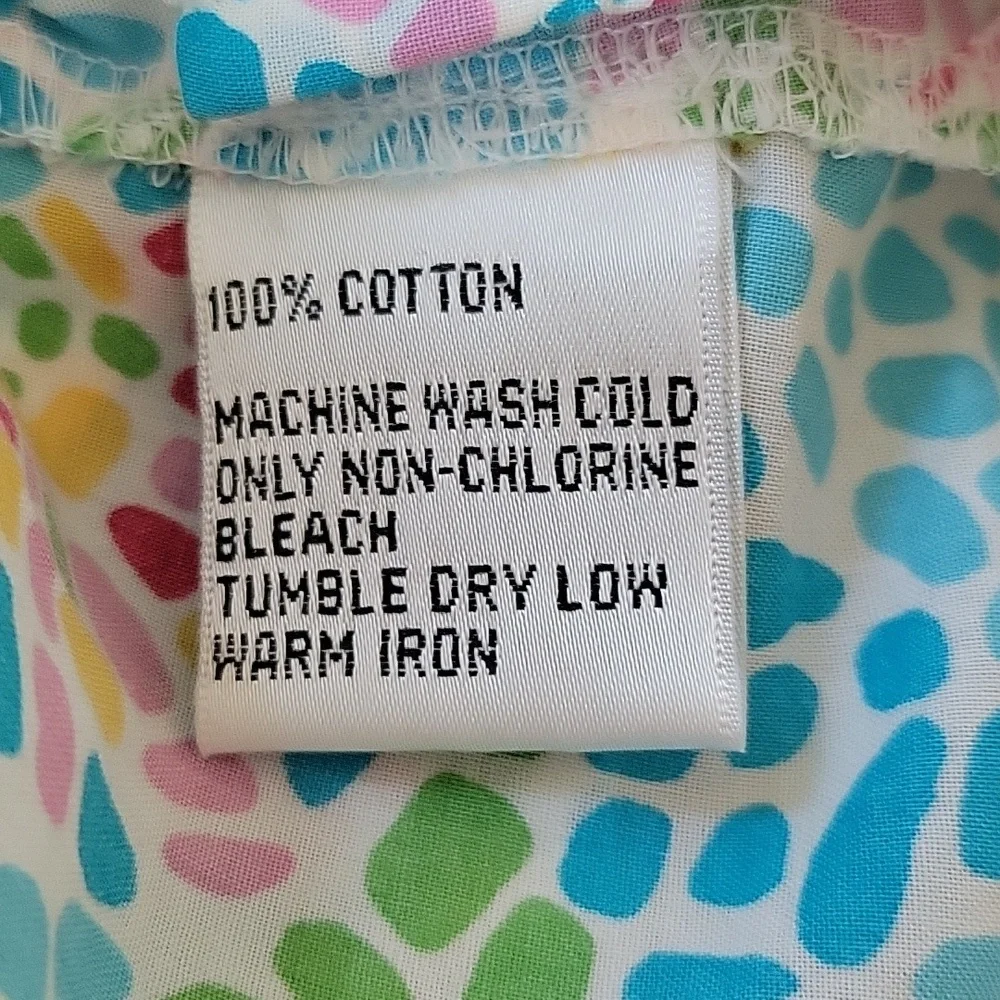 Talbots Cotton Mosaic Swim‎ Coverup Dress Size Small